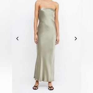 BEC+BRIDGE Moon Dance Strapless Dress - Sage - AUS8/US4
